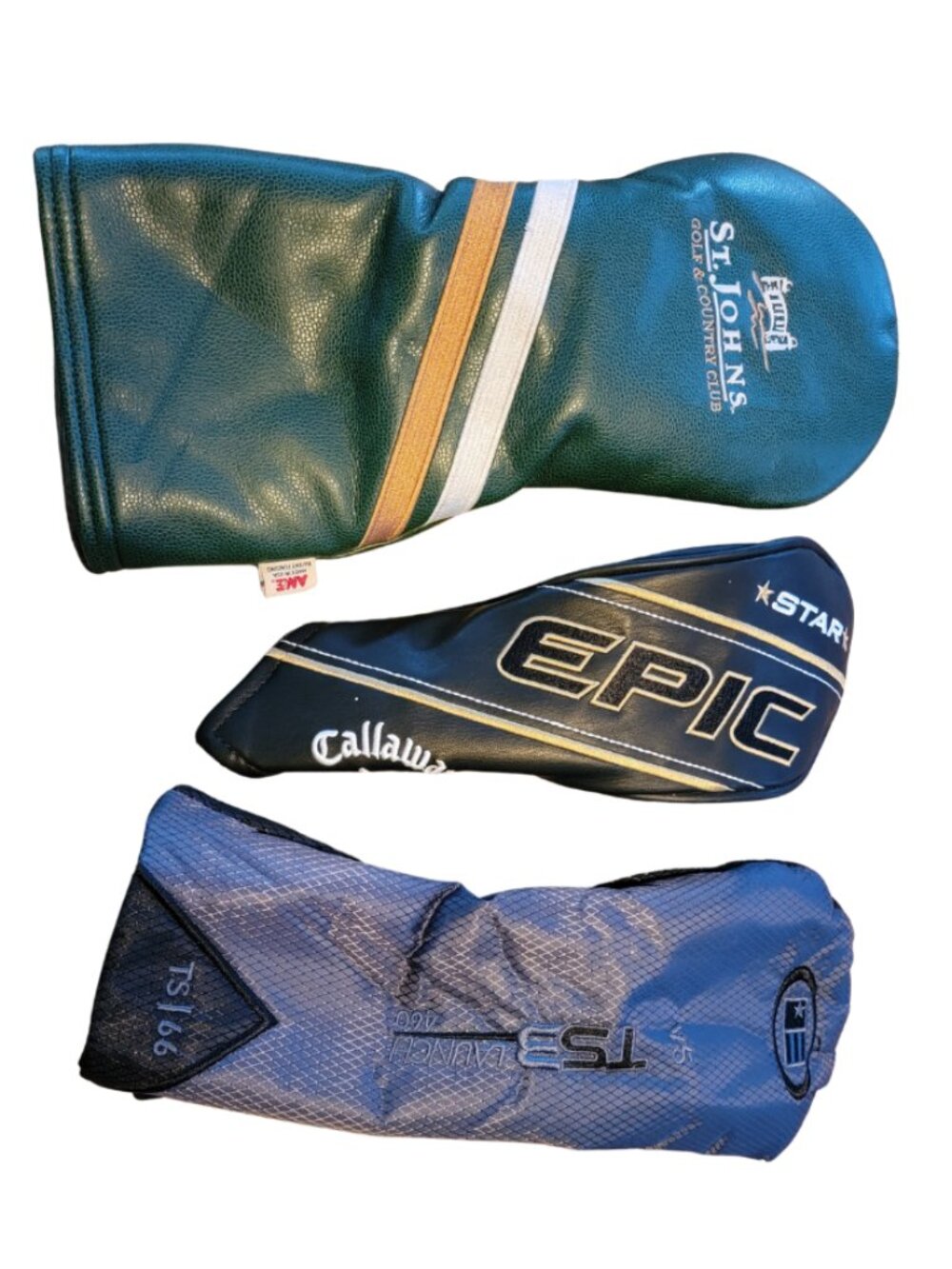3 Golf Club Covers Lot- Callaway, St John's Country Club & Taylor Made